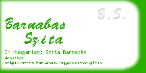 barnabas szita business card