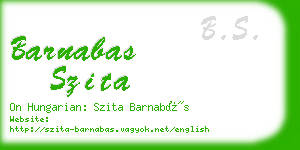 barnabas szita business card